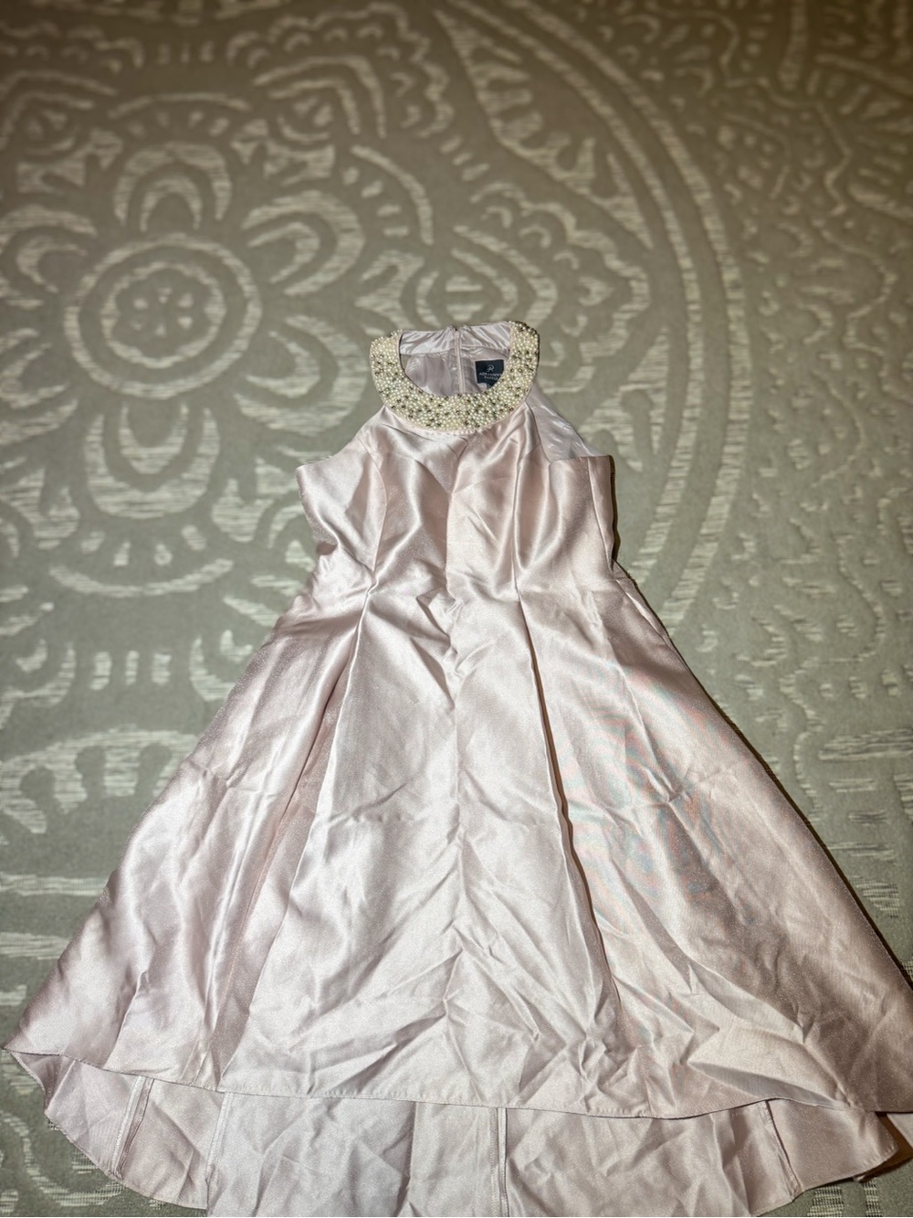 Adrianna Papell Blush Pink Pearl Neckline Formal Dress - Picture 1 of 3